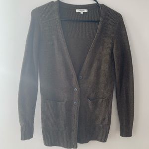 Madewell Olive Green University Cardigan sz s